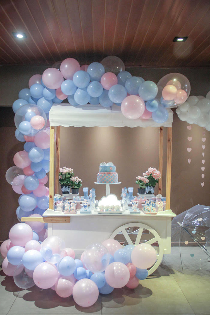 Ideas For Gender Reveal Party
 Kara s Party Ideas Raindrop Themed Gender Reveal Party