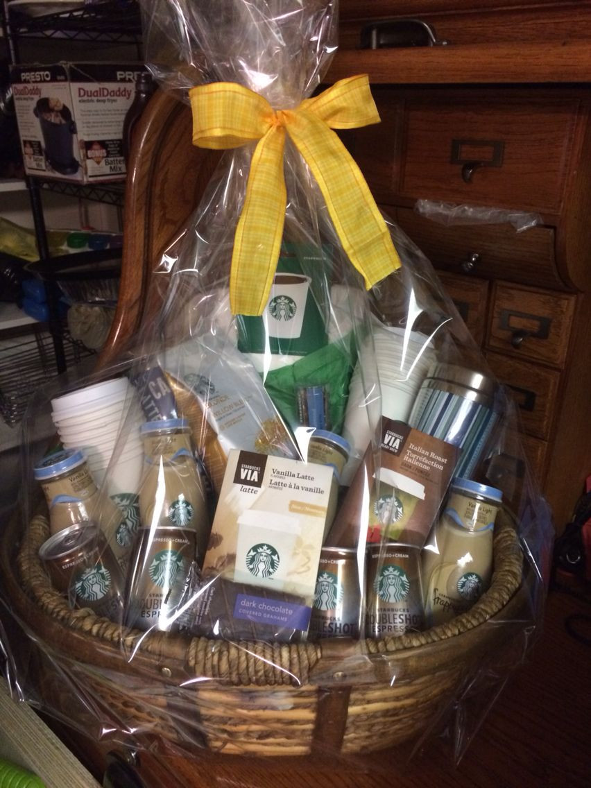 Ideas For Making A Coffee Gift Basket
 Starbucks basket