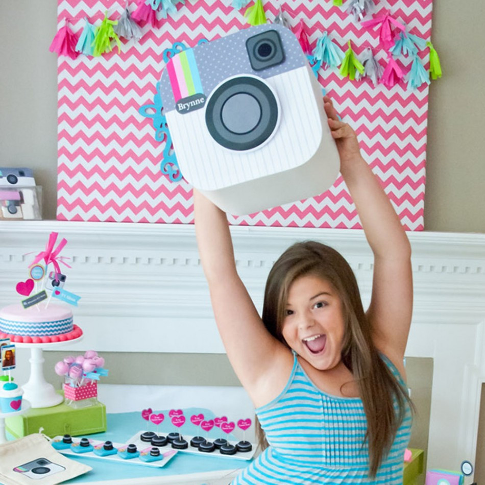 Ideas For Tween Birthday Party
 Insta Party Teen Tween Birthday Party Customized Camera Face