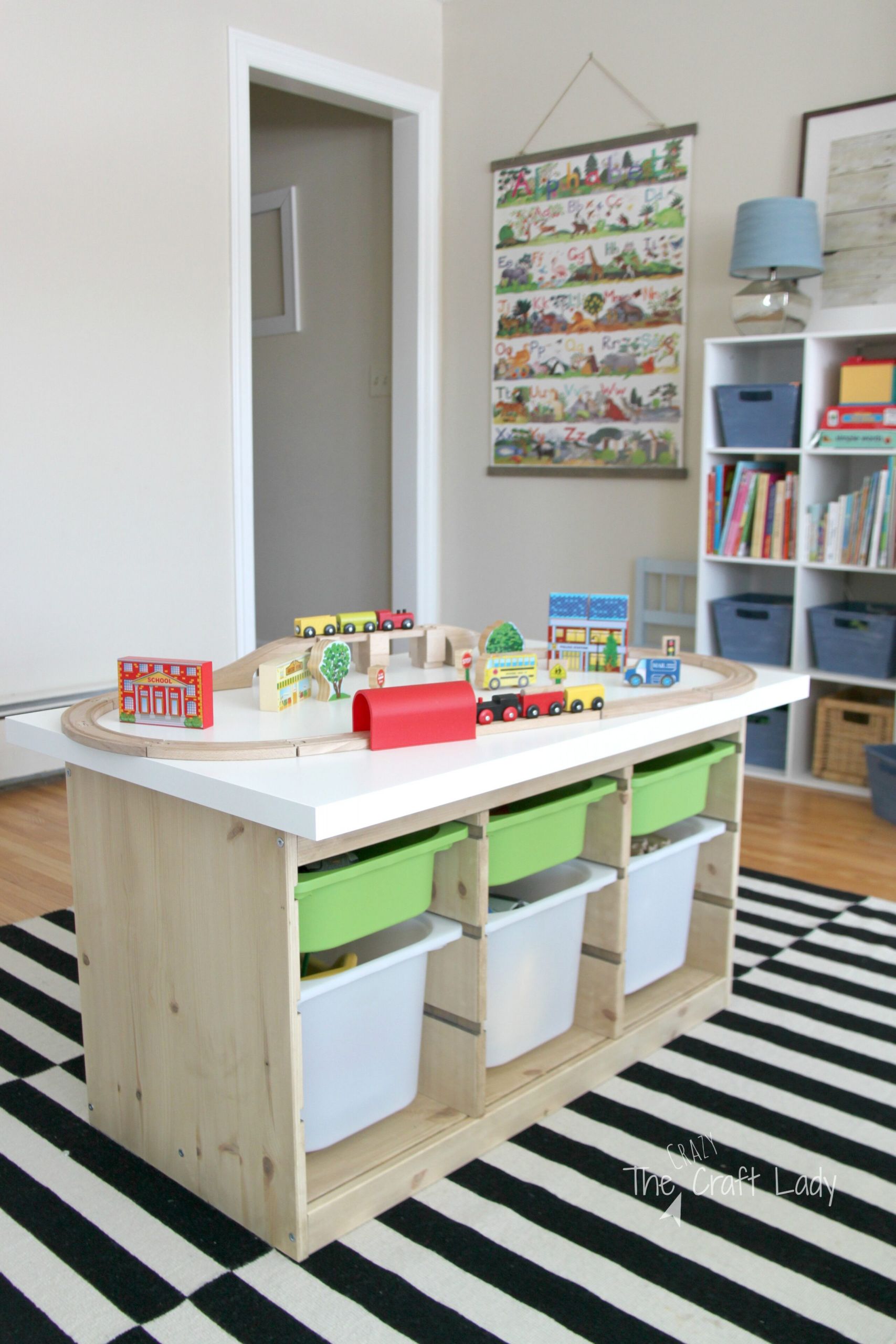Ikea Kids Toy Storage
 An Ikea Hack Train & Activity Table The Crazy Craft Lady