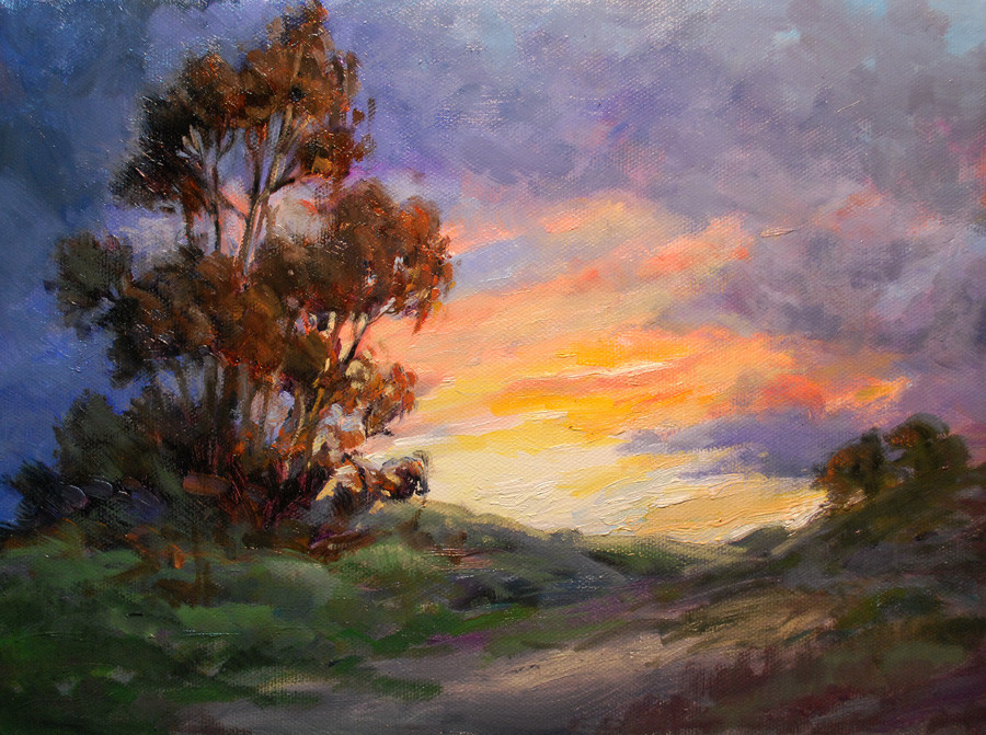 Impressionist Landscape Painting
 California Sunset Oil Painting – Impressionist Landscape