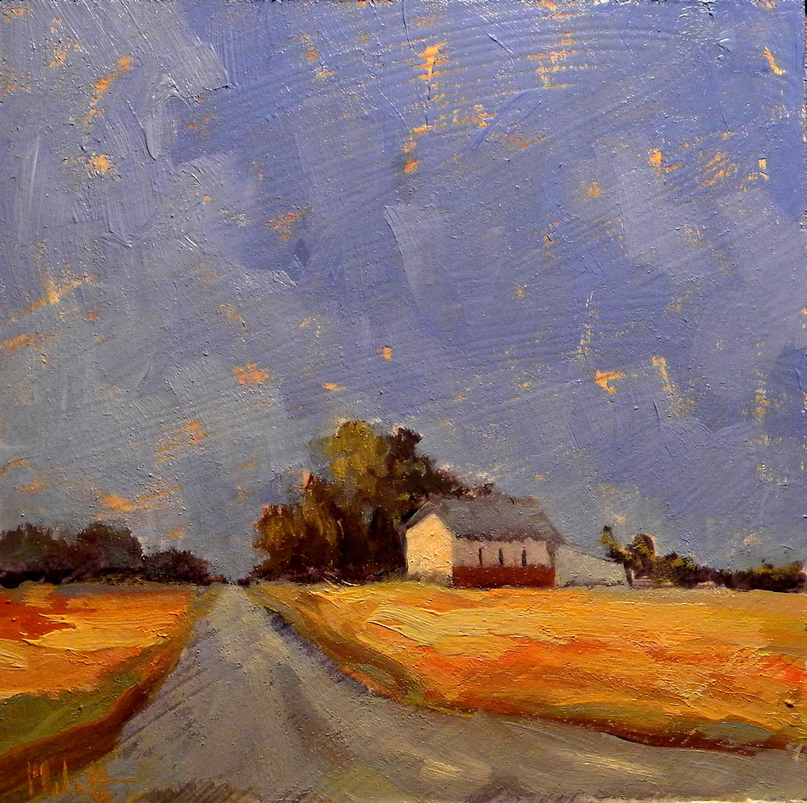 Impressionist Landscape Painting
 Heidi Malott Original Paintings Autumn Sunset Landscape