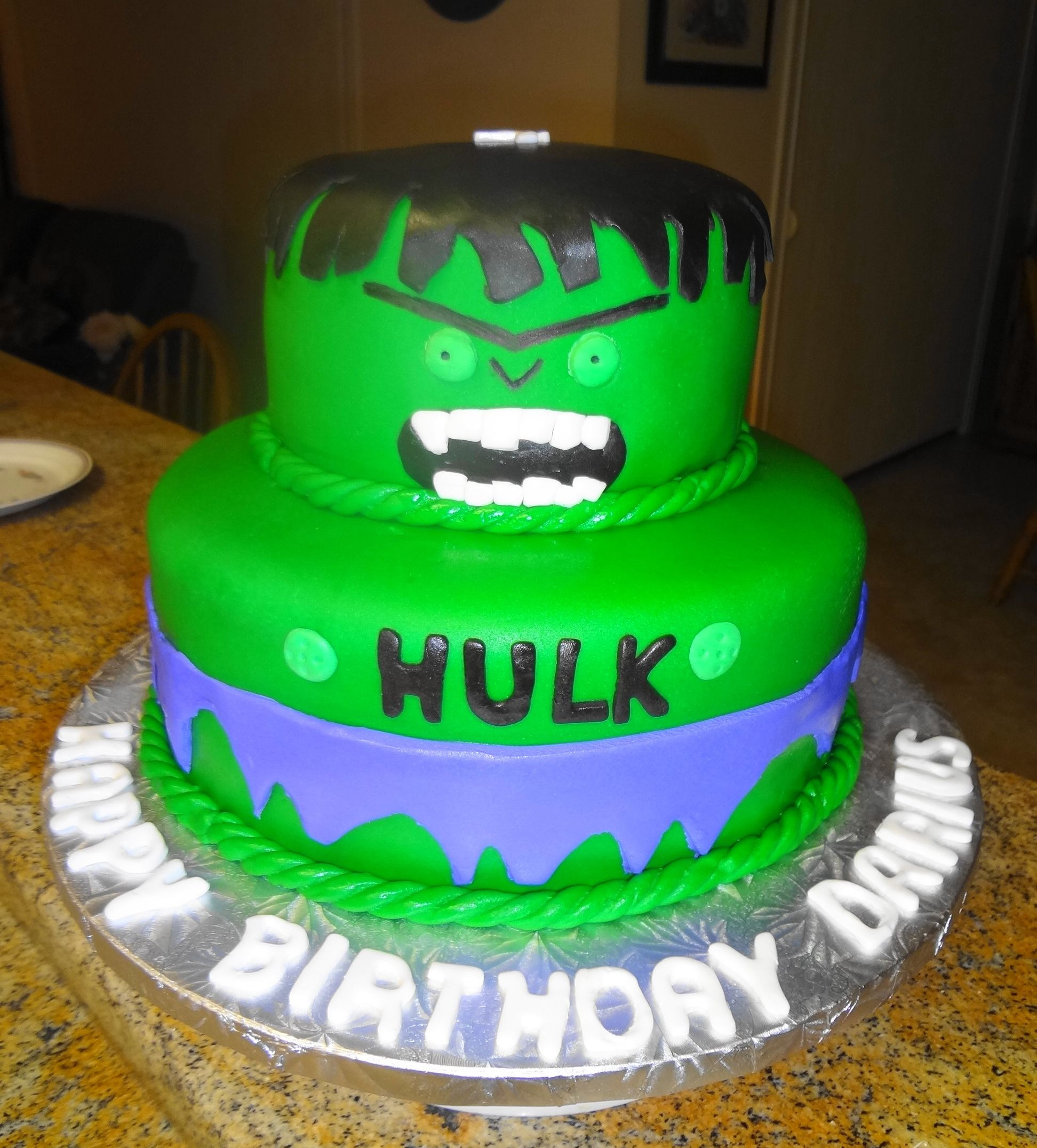 Incredible Hulk Birthday Cake
 Incredible Hulk Birthday Cake