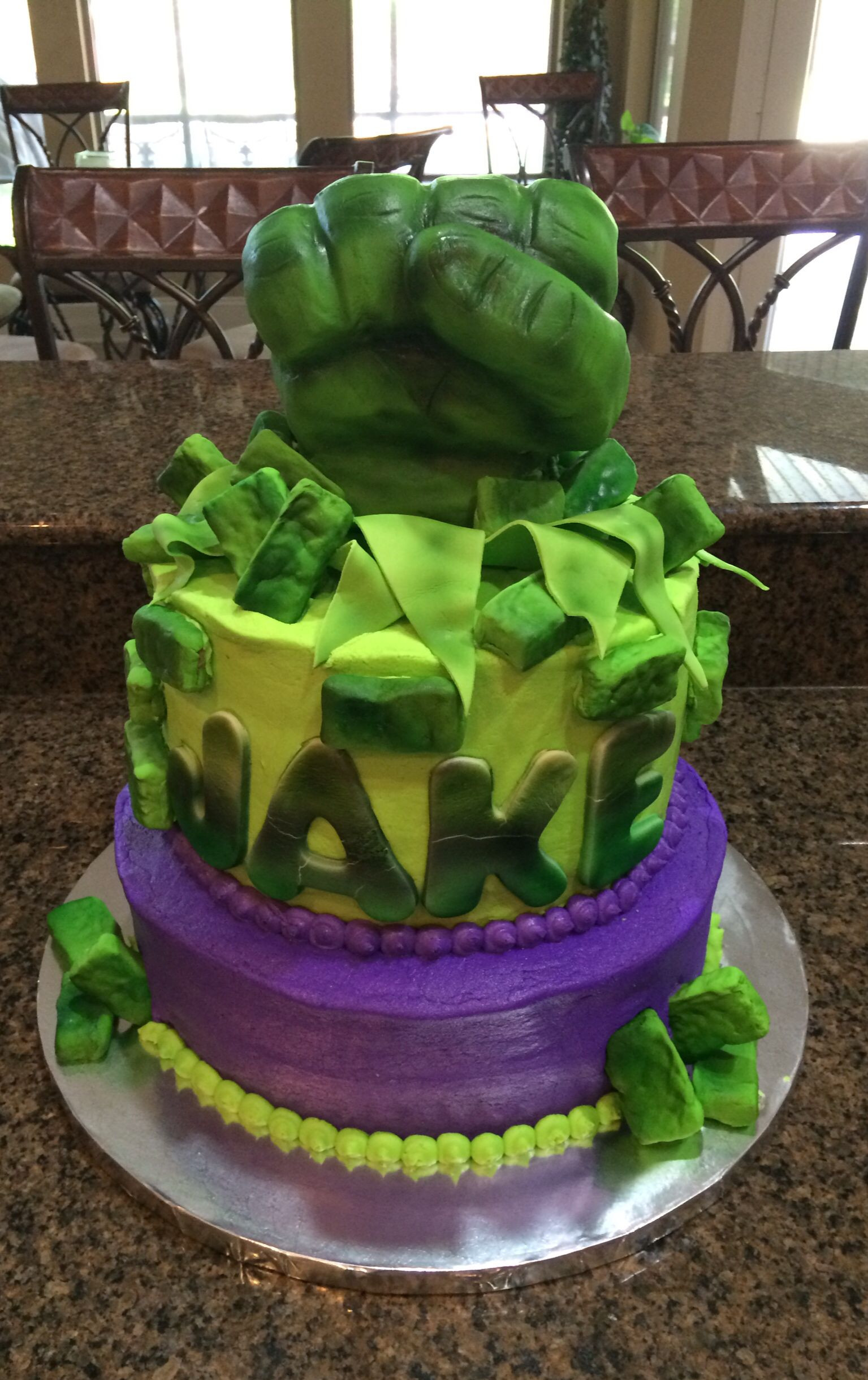 Incredible Hulk Birthday Cake
 Incredible Hulk cake