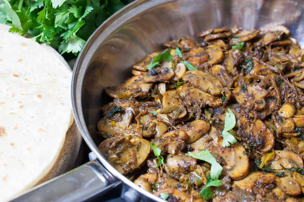 Indian Mushroom Recipes
 Mushroom masala stir fry Indian Style Recipe