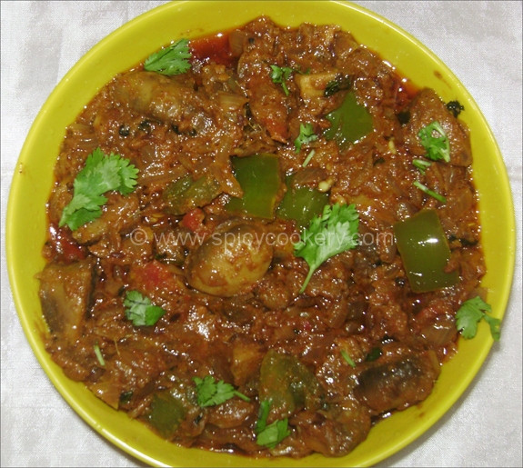 Indian Mushroom Recipes
 Kadai Mushroom – Spicycookery