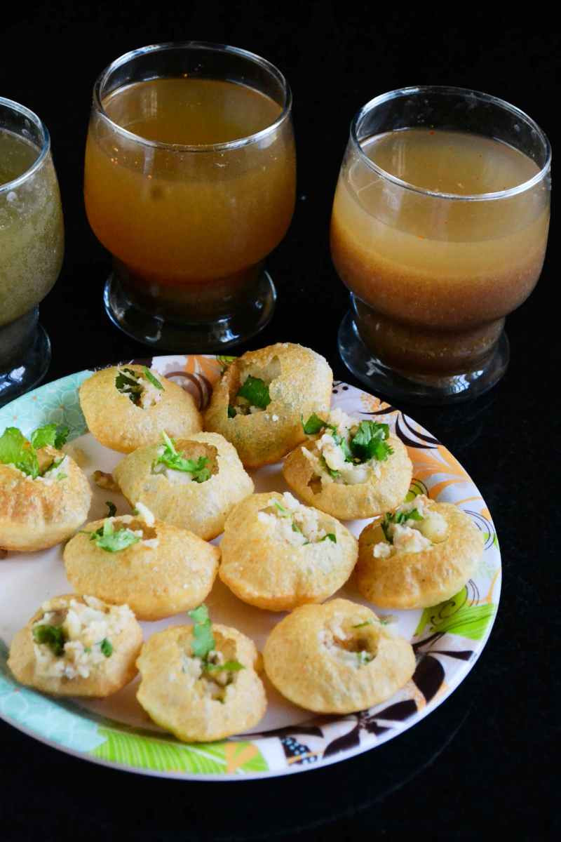 Indian Street Food Recipes
 Pani Puri with Three Pani Flavours – Indian Street Food