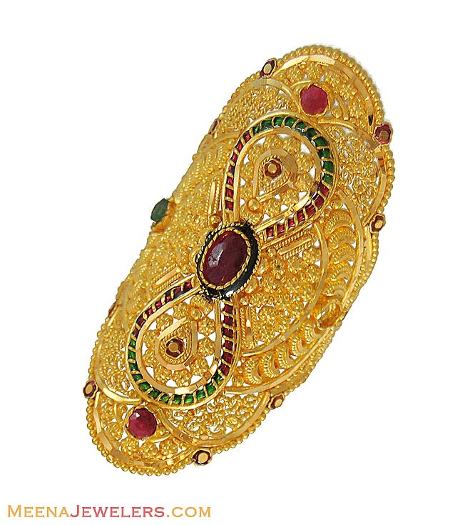 Indian Wedding Rings
 Indian Bridal Ring 22K Gold RiLg9017 22K Gold Indian