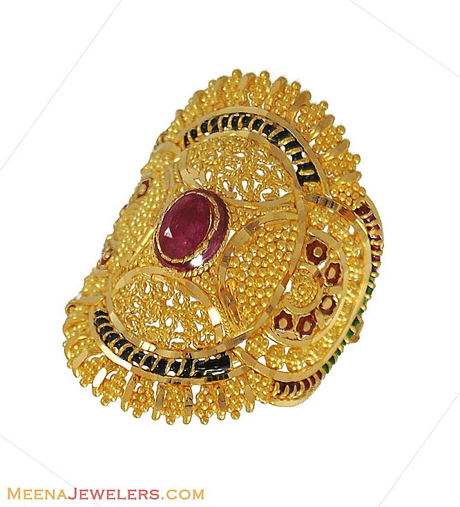 Indian Wedding Rings
 Indian Bridal Ring 22K Gold RiLg9020 22K Gold Indian