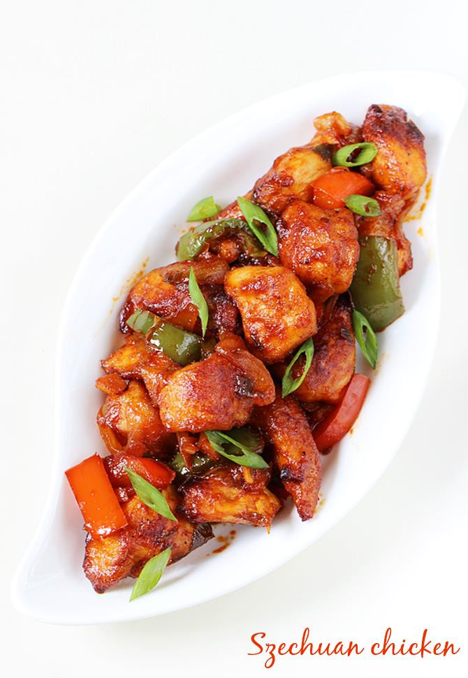 Indo Chinese Chicken Recipes
 Schezwan chicken recipe