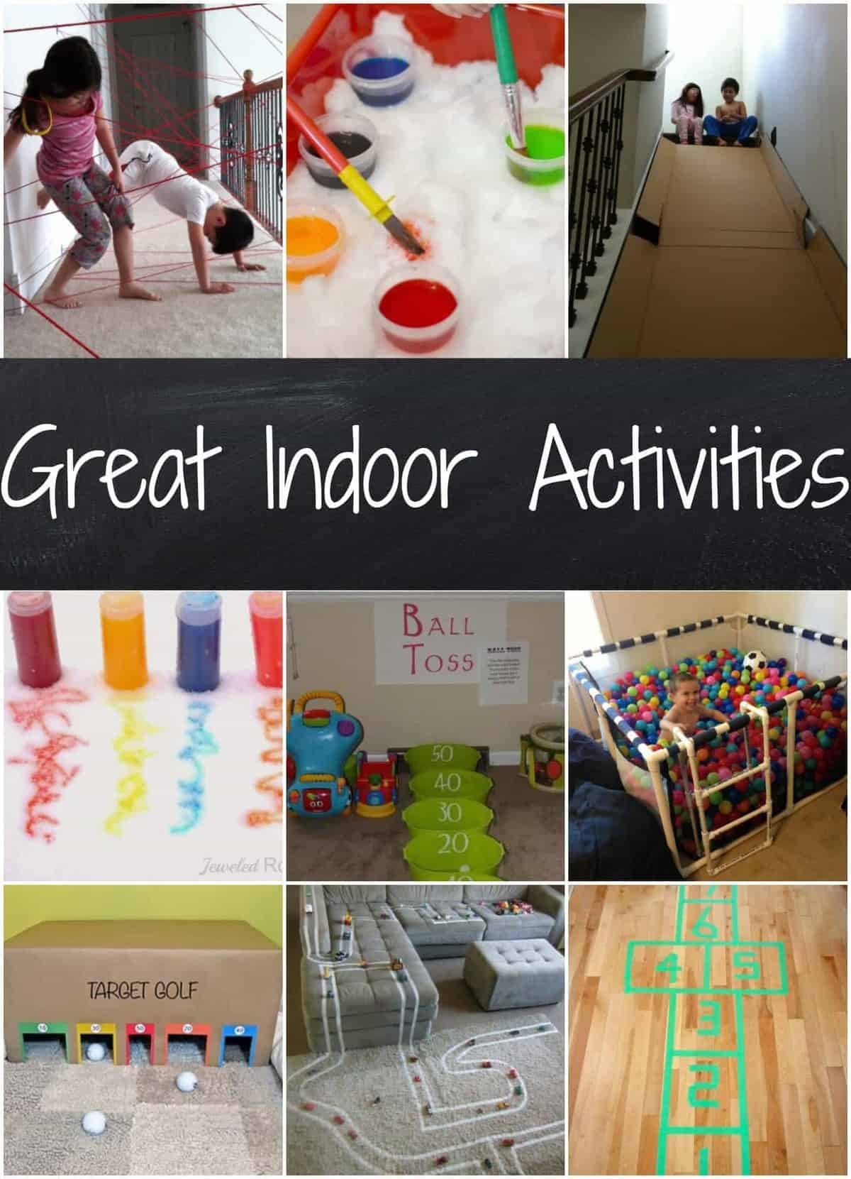 Indoor Activities For Kids
 Easy Indoor Activities Rainy Day Activities Snow Day