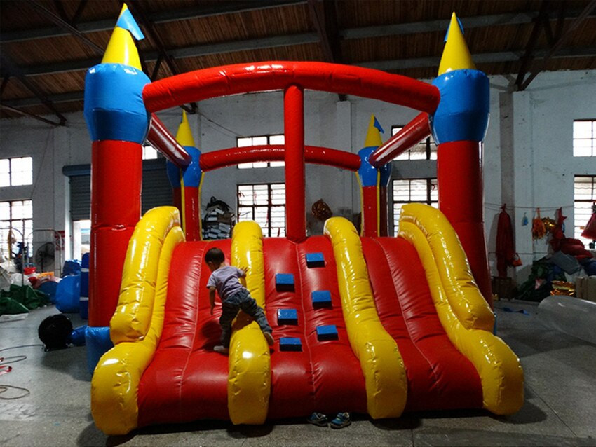 Indoor Bounce Houses For Kids
 inflatable bouncer castle climbing wall for children and