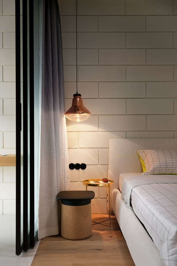Industrial Bedroom Lighting
 Modern penthouse design – a masculine interior in