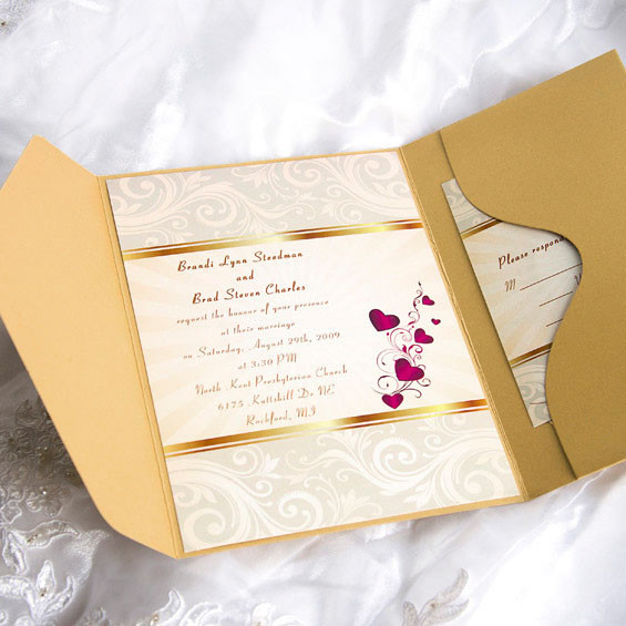 Inexpensive Wedding Invitations
 Cheap Pocket Wedding Invitations from