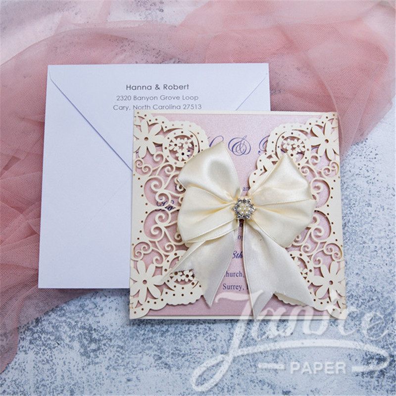 Inexpensive Wedding Invitations
 Wholesale Cheap Laser Cut Lace Wedding Invitations WPL0042