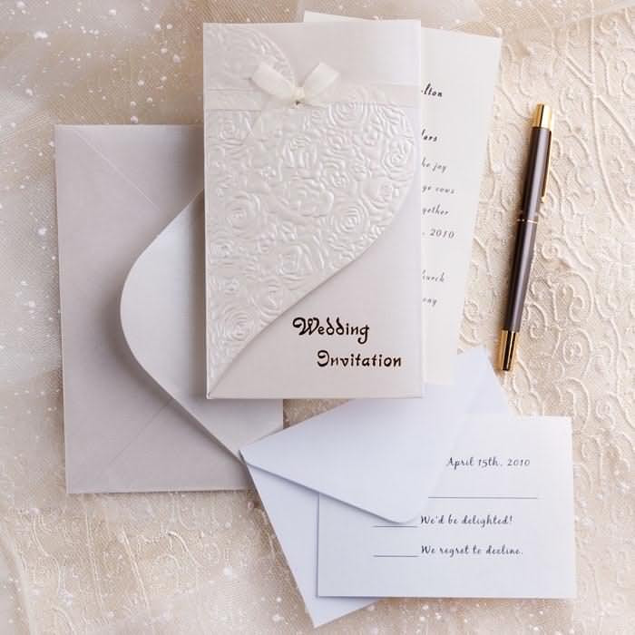 Inexpensive Wedding Invitations
 Silver and White Creates the Perfect Modern Wedding Theme