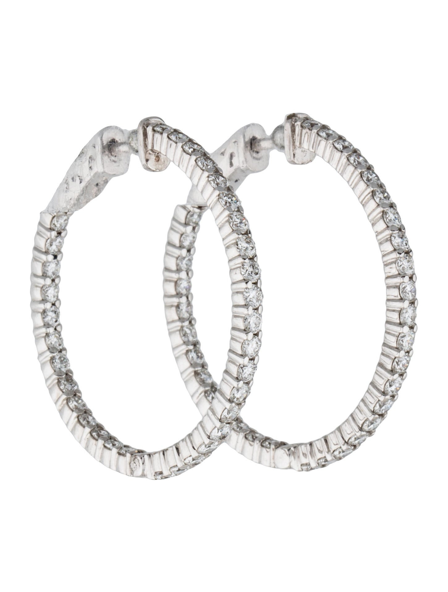 Inside Out Diamond Hoop Earrings
 Diamond Inside Out Hoop Earrings Earrings FJE