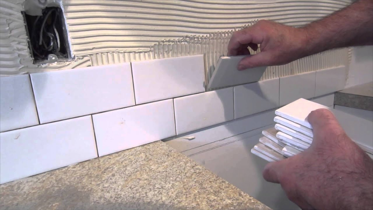 Installing A Kitchen Backsplash
 How to install a simple subway tile kitchen backsplash