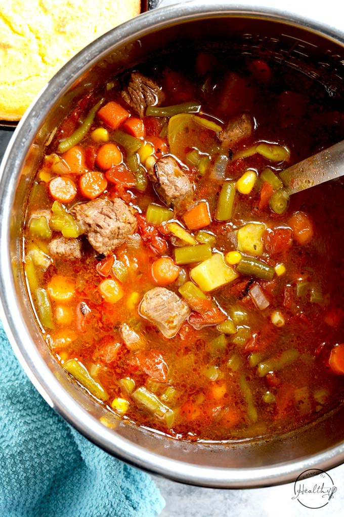 Instant Pot Beef Soup Recipes
 Instant Pot Ve able Beef Soup A Pinch of Healthy