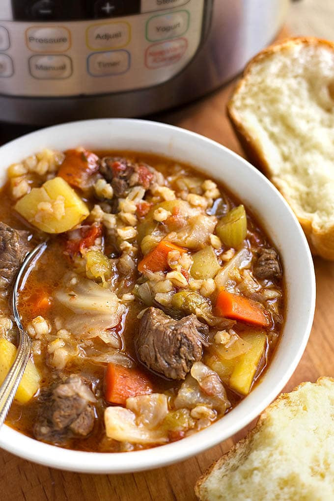 Instant Pot Beef Soup Recipes
 Instant Pot Beef Barley Ve able Soup