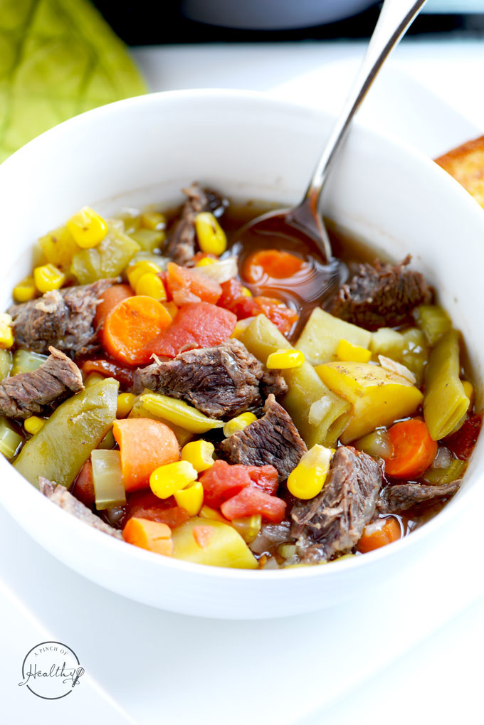 Instant Pot Beef Soup Recipes
 Instant Pot Ve able Beef Soup A Pinch of Healthy