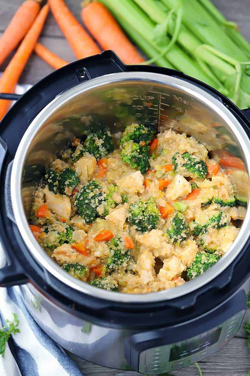 Instant Pot Chicken And Broccoli
 Instant Pot Chicken Broccoli and Quinoa with Cheese