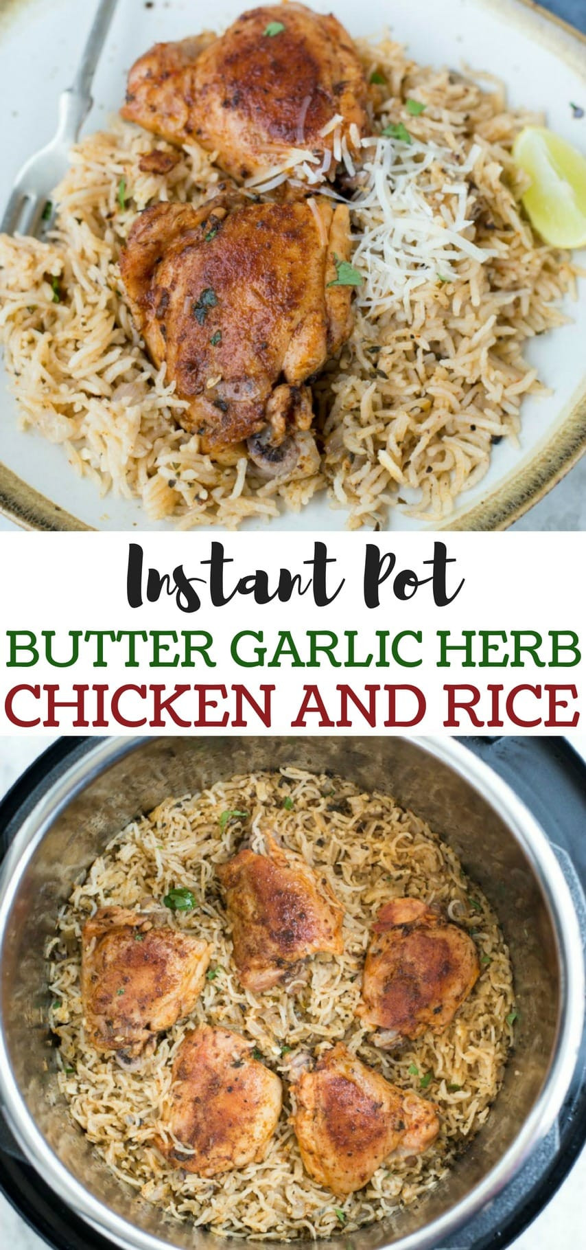 Instant Pot Chicken And Rice Recipes
 INSTANT POT GARLIC HERB CHICKEN AND RICE