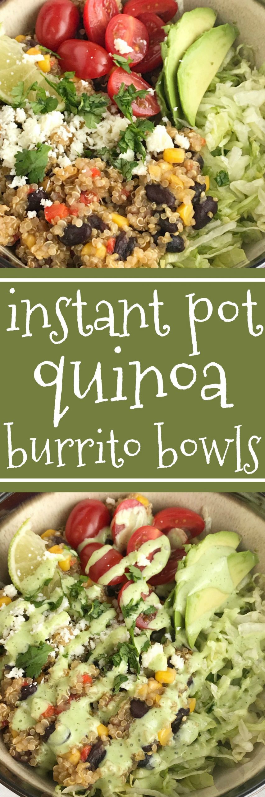 Instant Pot Quinoa Recipe
 Instant Pot Quinoa Burrito Bowls To her as Family