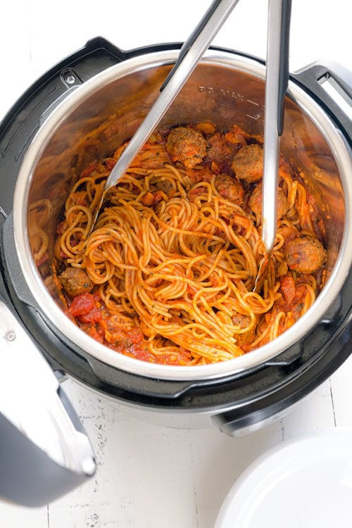 Instant Pot Spaghetti Jar Sauce
 Instant Pot Spaghetti and Meatballs Busy Cooks