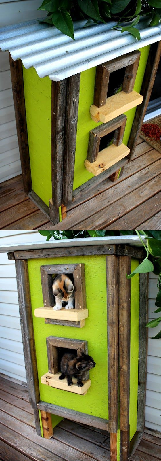 Insulated Outdoor Cat House DIY
 Customized Outdoor Cat House she doesn t give any how