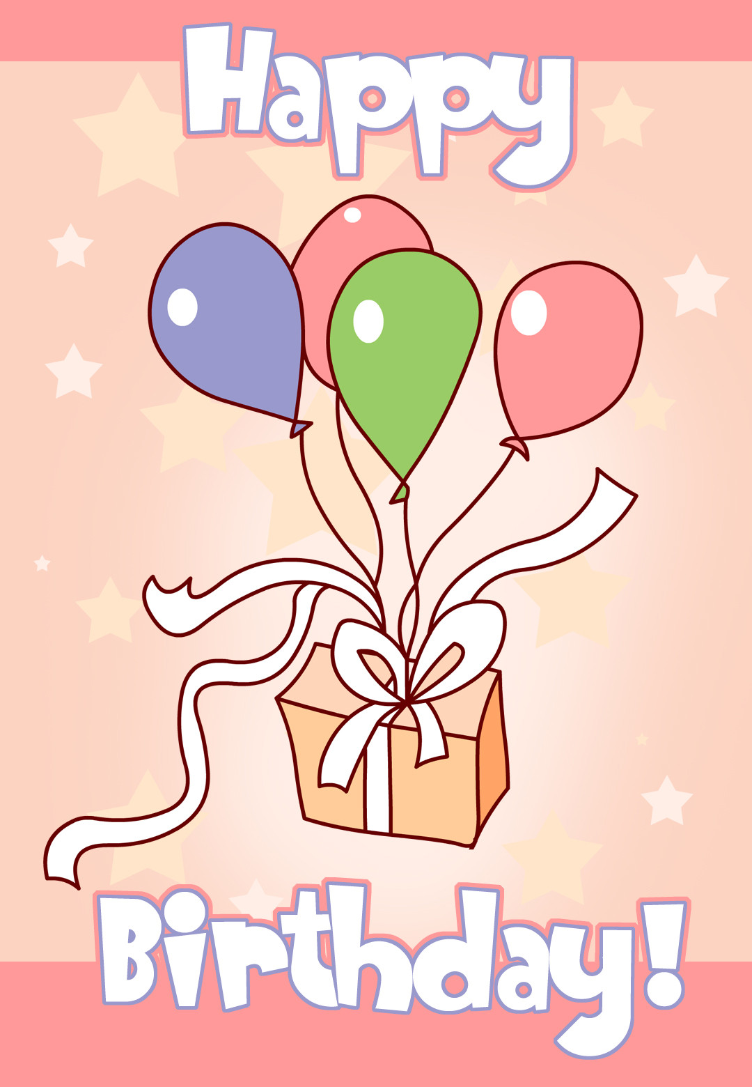 Internet Birthday Cards
 Balloons And Cake Birthday Card Free