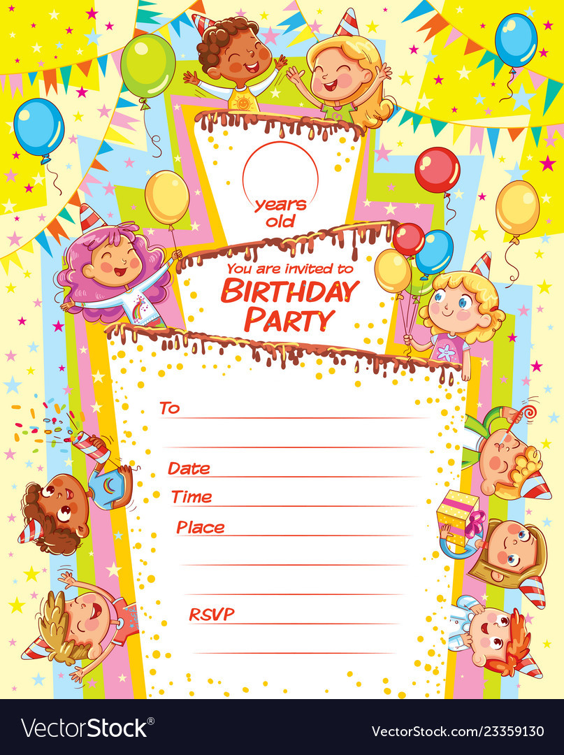 Invitation Cards For Birthday Party
 Invitation card for the birthday party Royalty Free Vector