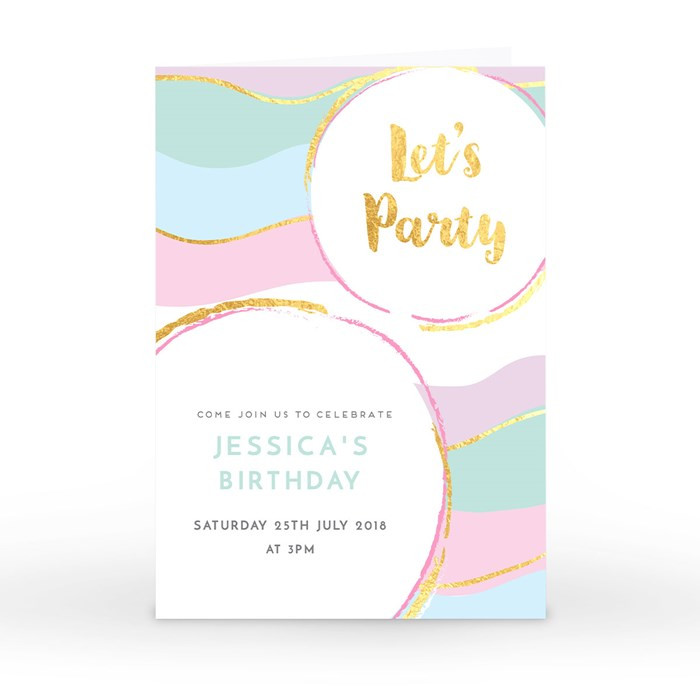 Invitation Cards For Birthday Party
 Personalised Birthday Party Invitation Colourful