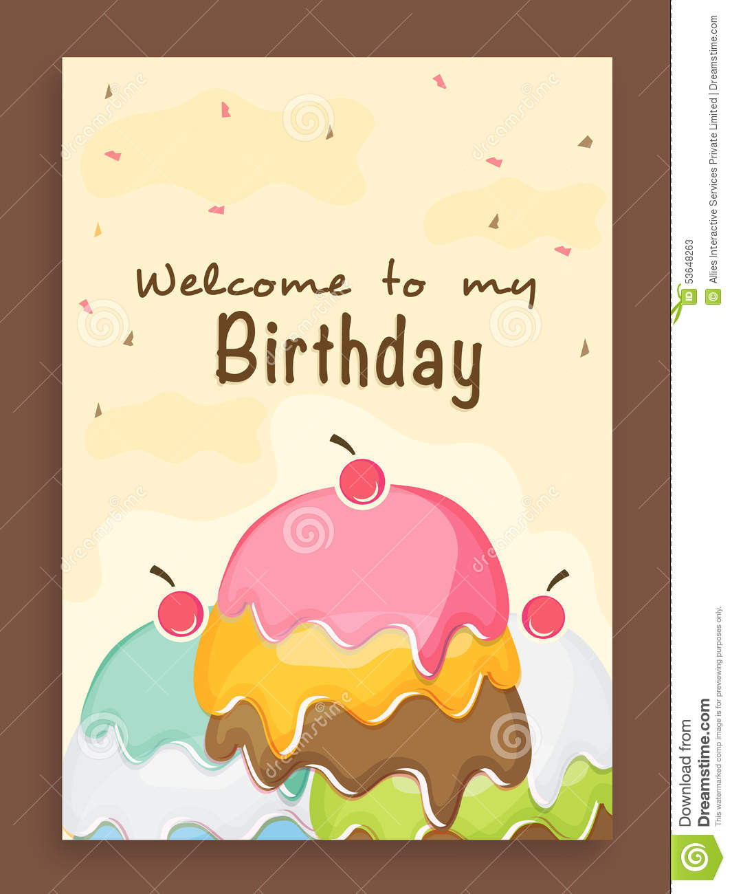 Invitation Cards For Birthday Party
 Invitation Card Design For Birthday Party Stock