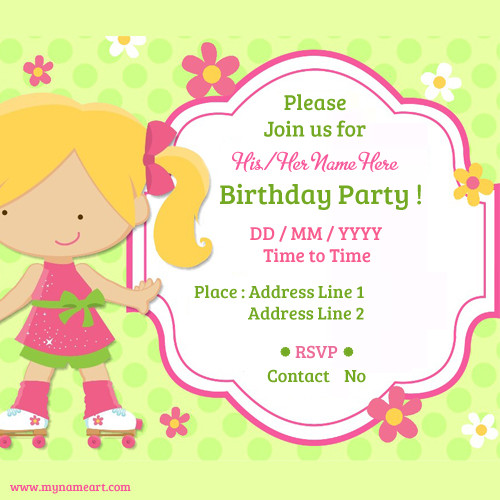 Invitation Cards For Birthday Party
 Child Birthday Party Invitations Cards
