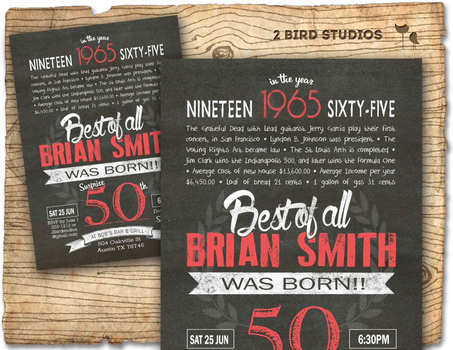 Invitations For 50th Birthday Party
 50th birthday invitation Surprise 50th birthday by