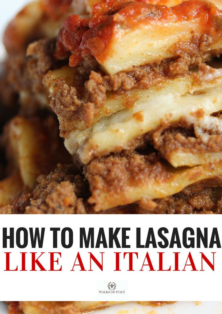 Italian Lasagna Recipe
 The walks of Italy recipe for authentic Italian lasagna