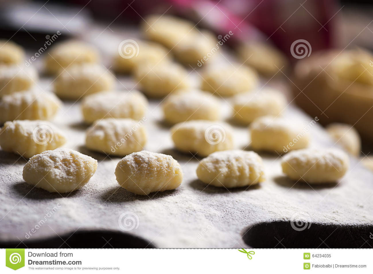 Italian Potato Dumplings
 Italian potato dumplings stock image Image of background