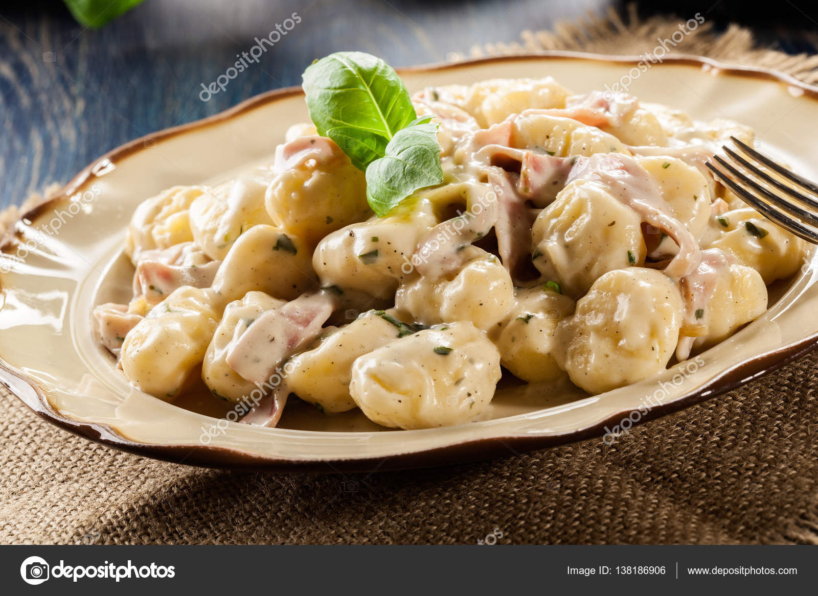 Italian Potato Dumplings
 Potato gnocchi Italian potato dumplings with cheese sauce