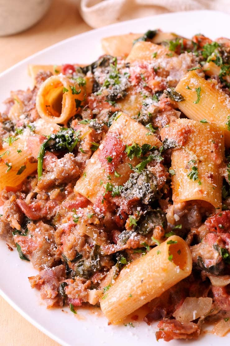 Italian Sausage And Pasta Recipes
 Italian Sausage Pasta What s In The Pan