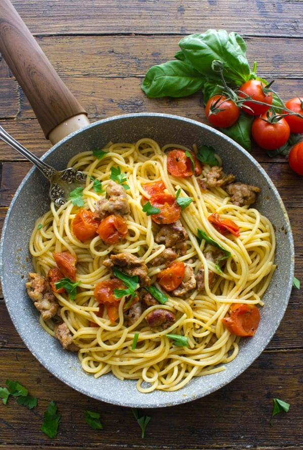 Italian Sausage And Pasta Recipes
 Pasta with Italian Sausage and Fresh Tomatoes