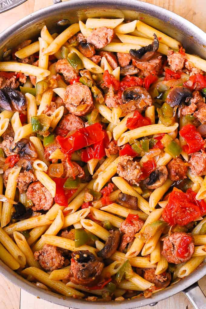 Italian Sausage And Pasta Recipes
 Italian Sausage Pasta with Ve ables Julia s Album