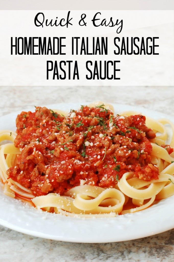 Italian Sausage Spaghetti Recipe
 Quick and Easy Homemade Italian Sausage Pasta Sauce Eat