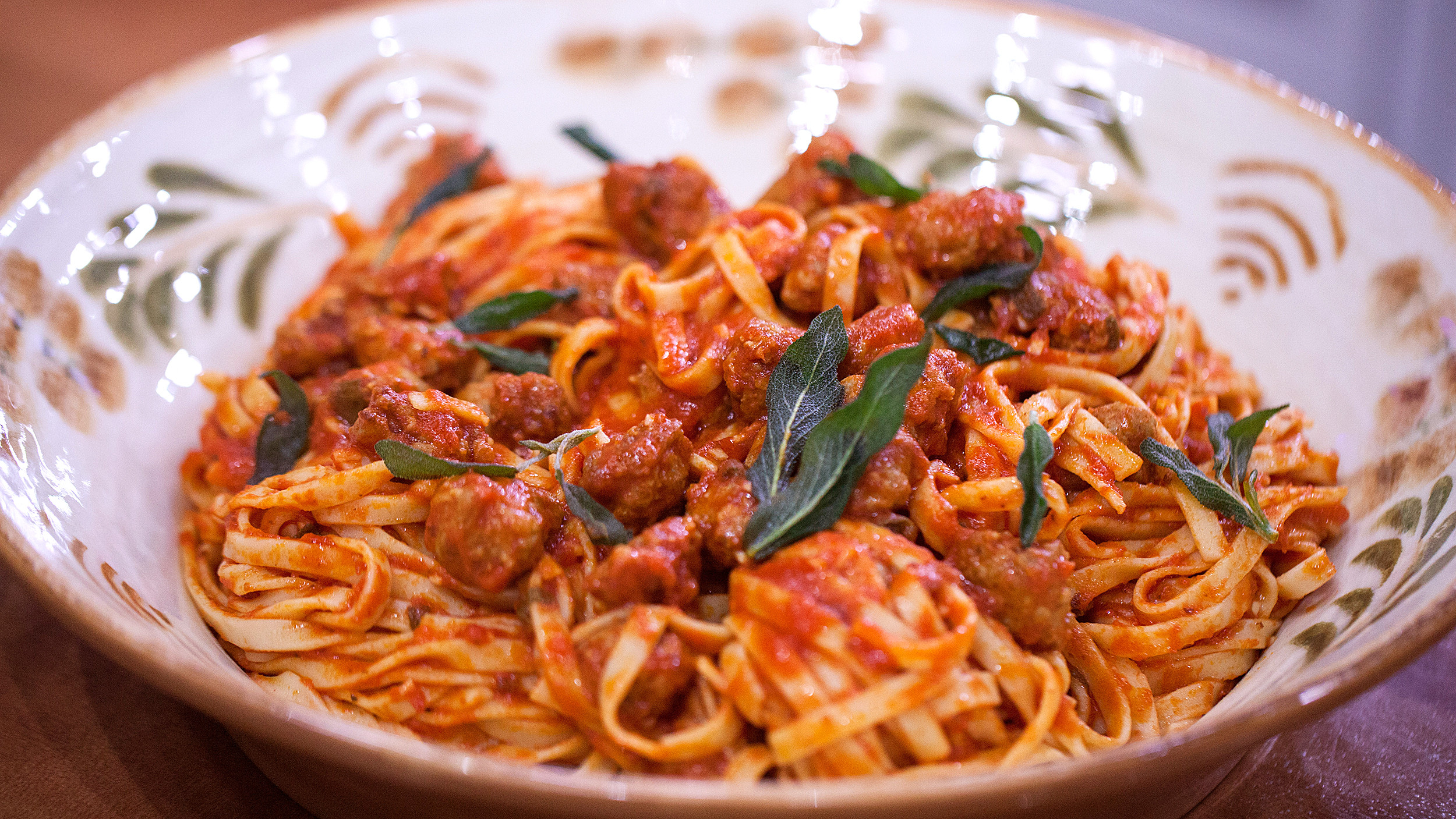 Italian Sausage Spaghetti Recipe
 Pasta with Italian Sausage Tomato Sauce and Crispy Sage