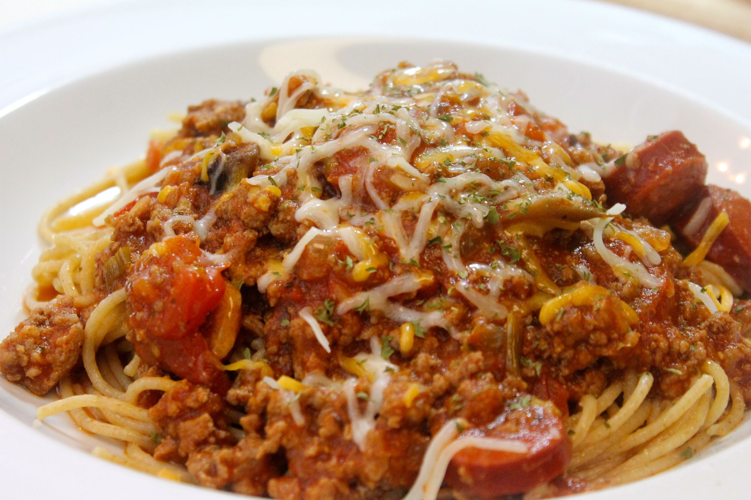 Italian Sausage Spaghetti Recipe
 Spaghetti Recipe with Chunky Ve able and Meat Sauce