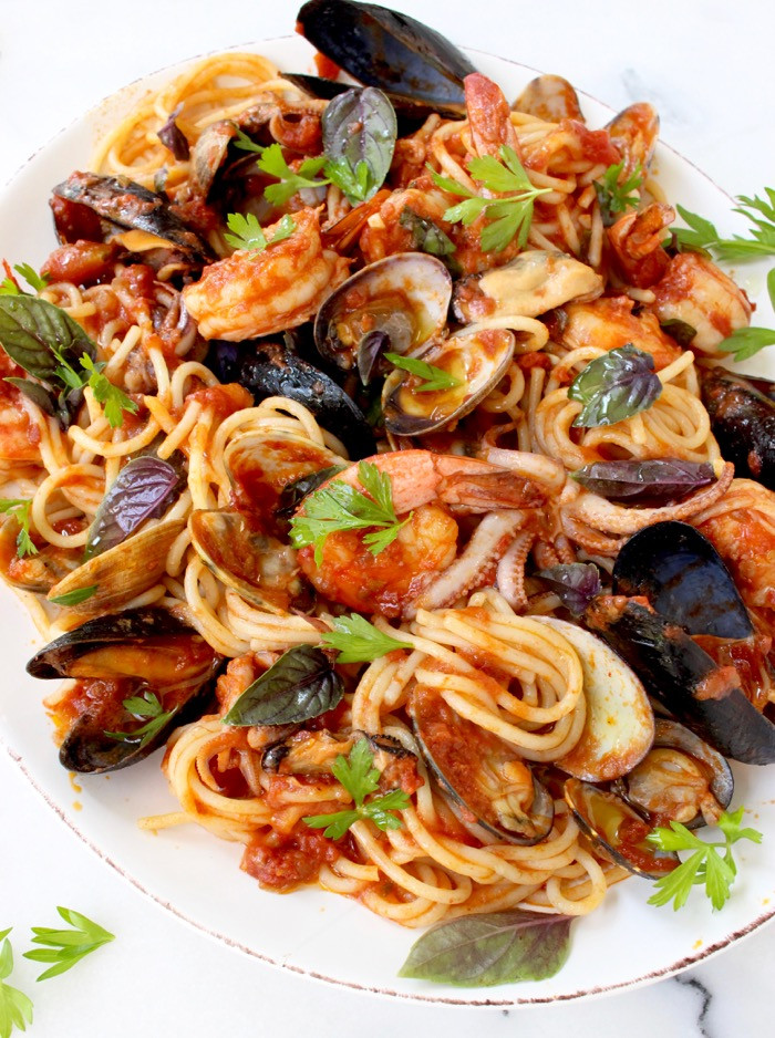 Italian Shrimp Pasta Recipes
 Frutti di Mare Recipe Seafood Spaghetti • CiaoFlorentina