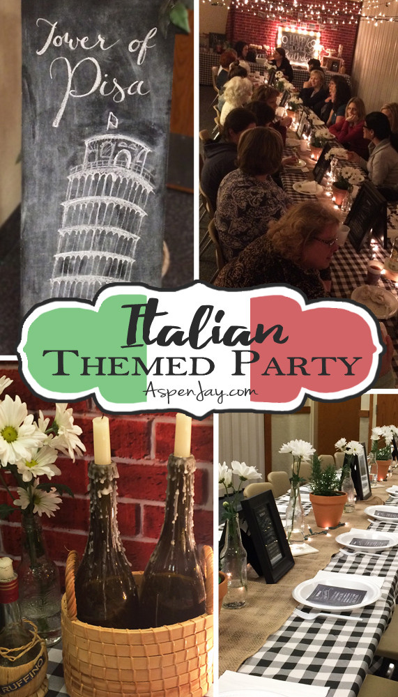 Italian Themed Dinner Party Ideas
 Italian Themed Dinner Party Relief Society Birthday