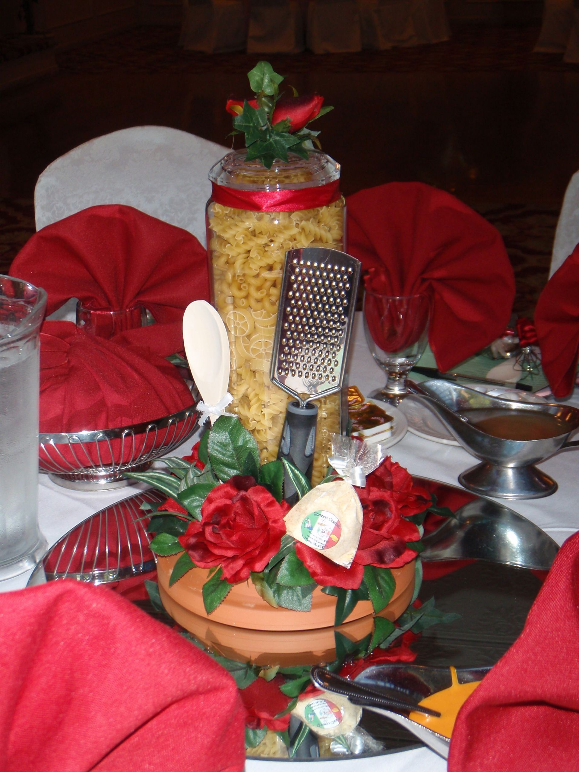 Italian Themed Dinner Party Ideas
 pasta centerpieces