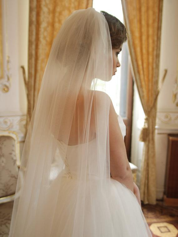 Italian Wedding Veils
 Soft Italian tulle cathedral wedding veil single 1 tier