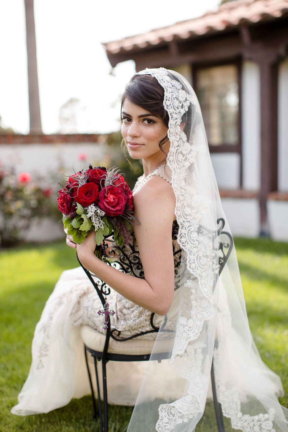 Italian Wedding Veils
 Cathedral lace veil Mantilla in Spanish classic style